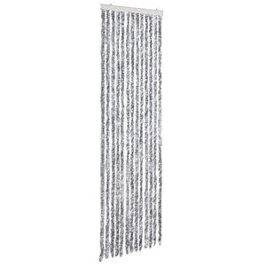 vidaXL Užuolaida nuo vabzdžių, pilka ir balta, 56x185 cm, &scaron;enilis
