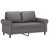 vidaXL Dvivietė sofa, pilkos spalvos, 120cm, dirbtinė oda