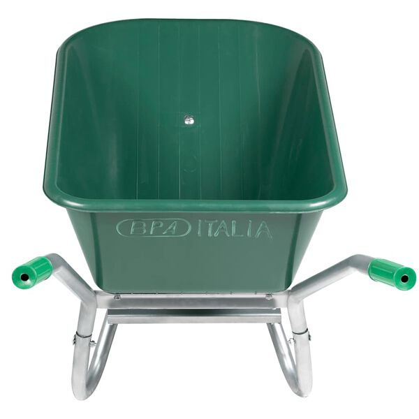 vidaXL Wheelbarrow Green 90 L 150 kg Cinkuotas plienas ir plastikas