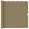 vidaXL Balkono pertvara, taupe spalvos, 90x500cm, HDPE