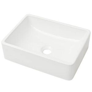vidaXL Praustuvas, keramika, baltas, 41 x 30 x 12 cm