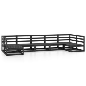 vidaXL Sodo poilsio baldų komplektas, 7 dalių, pu&scaron;ies medienos masyvas