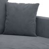 vidaXL Trivietė sofa, tamsiai pilkos spalvos, 180cm, aksomas