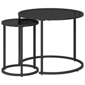 vidaXL Kavos staliuko komplektas 2 vnt. 55 x 55 x 45 cm plienas