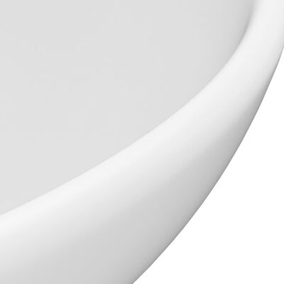 vidaXL Prabangus praustuvas, matinis baltas, 32,5x14cm, keramika