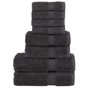 vidaXL Rank&scaron;luosčių rinkinys SOLUND, 8vnt., antracito, 600g/m&sup2;