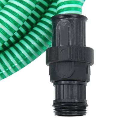 vidaXL Siurbimo žarna su PVC jungtimis, žalios spalvos, 1", 10m, PVC