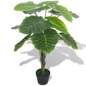 vidaXL Dirbtinis taras su vazonu, 85 cm, žalias