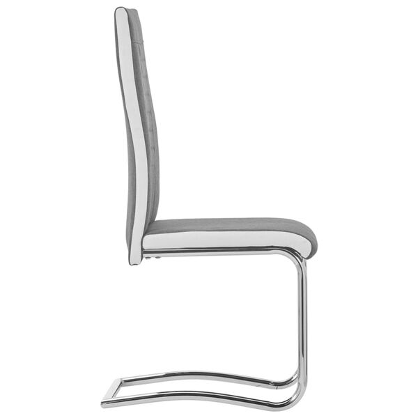 vidaXL Gembinės valgomojo kėdės, 2vnt., tamsiai pilkos, audinys