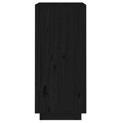 vidaXL Šoninė spintelė, juoda, 38x35x80cm, pušies medienos masyvas