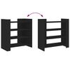 vidaXL &Scaron;oninė spintelė, juoda, 73,5x35x75cm, apdirbta mediena