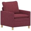vidaXL Sofa Vyno raudona 76 x 81 x 87,5 cm Audinys