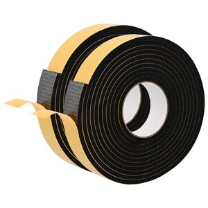 vidaXL Savigautinė putų juosta 2 vnt. Juoda 30mm x 5m CR putplastis