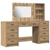 vidaXL Makiažo stalas 3 pcs Amatininkų ąžuolas 78,5 x 41 x 135 cm