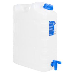 vidaXL Vandens talpa su čiaupu, skaidri, 20l, plastikas