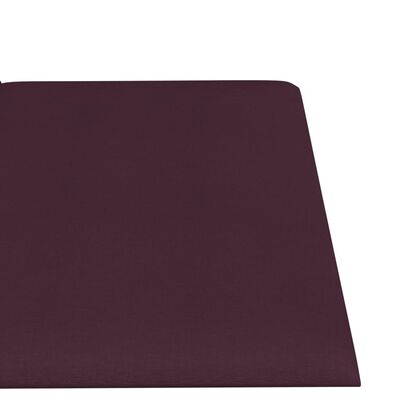 vidaXL Sienų plokštės, 12vnt., violetinės, 30x15cm, audinys, 0,54m²