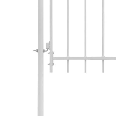 vidaXL Sodo vartai, balti, 1x2m, plienas