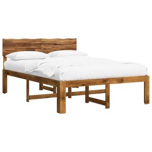 vidaXL Dviejų lovų rėmas su galvūgaliu ROSTOCK Natūrali 140 x 190 cm