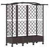 vidaXL Pakeltas lovas su trelėmis ir stogu Ruda 163 x 40 x 129 cm PP