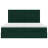 vidaXL Osmanų lovos rėmas su čiužiniais, žalias, 160x200cm, aksomas