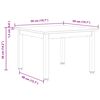 vidaXL Kavos staliukas Balta 50 x 50 x 36 cm Kietos pu&scaron;ies mediena