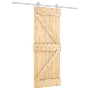 vidaXL Slankios durys Natūrali ir Balta 80 x 210 cm