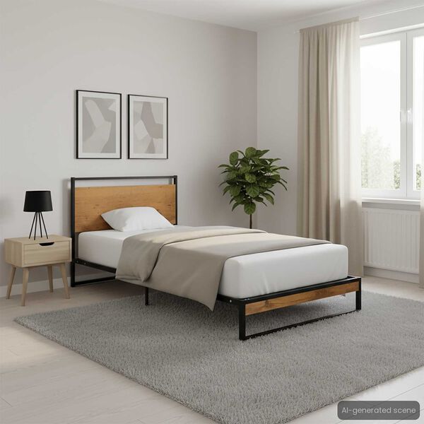 vidaXL Lovos rėmas, 90x200cm, metalas