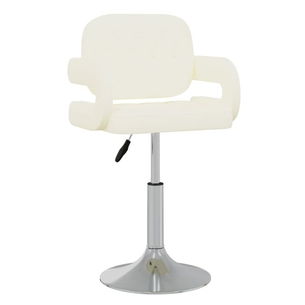 vidaXL Baro taburetė, kreminės spalvos, dirbtinė oda (335551)