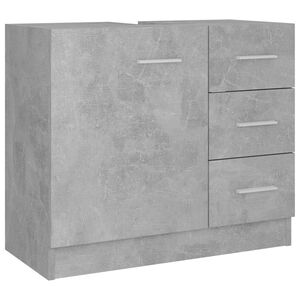 vidaXL Spintelė praustuvui, betono, 63x30x54cm, apdirbta mediena