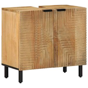 vidaXL vonios kriauklė ruda 62x33x58 cm medžio masyvo mango