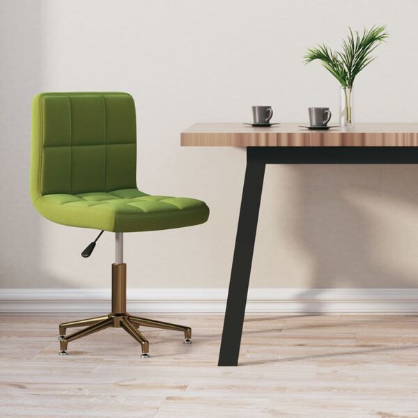 vidaXL Pasukama valgomojo kėdė, &scaron;viesiai žalios spalvos, aksomas