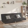 vidaXL Dvivietė sofa-lova, juodos spalvos, audinys