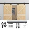 vidaXL Slankios durys 2 vnt. 80 x 210 cm Pu&scaron;ies medienos masyvas