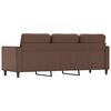 vidaXL Trivietė sofa, rudos spalvos, 180cm, dirbtinė oda