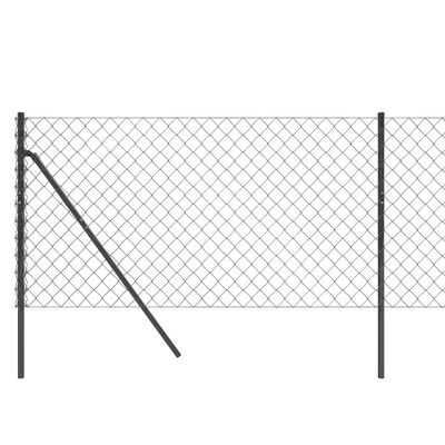vidaXL Tinklinė tvora, antracito spalvos, 0,8x10m