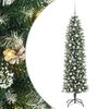vidaXL Dirbtinis lieknas Kalėdų medis Žalia ir balta 180 cm