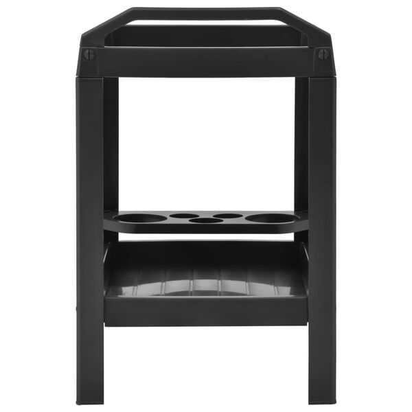 vidaXL Gėrimų vežimėlis, antracito spalvos, 69x53x72cm, plastikas