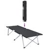 vidaXL Sulankstoma Kempingo Lova 2 pcs Juoda 194 x 62,5 x 42,5 cm