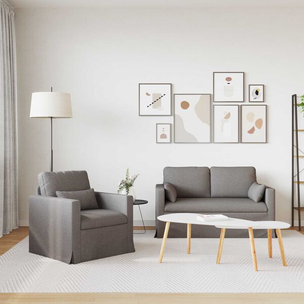 vidaXL Sofos komplektas 2 pcs Tortora 139 x 78 x 80 cm audinys