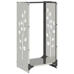 vidaXL Stovas malkoms, 40x30x80 cm, nerūdijantis plienas