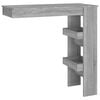 vidaXL Sieninis baro staliukas, pilkas, 102x45x103,5cm, mediena