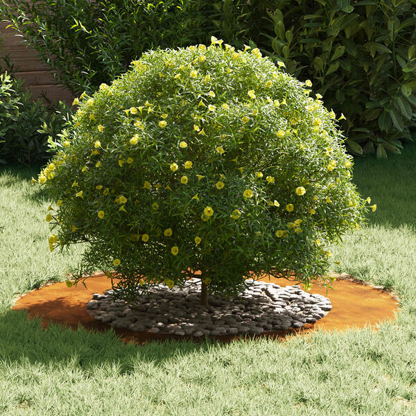 vidaXL tinkamas plokščiam medžio žiedui Ruda Ø50 / 80 cm