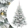 vidaXL Dirbtinė Kalėdų eglutė su 150 LED Balta 120 cm PE ir PVC