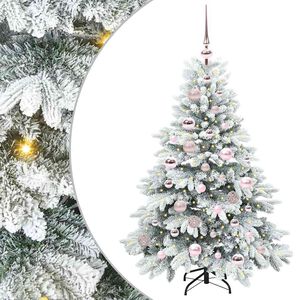 vidaXL Dirbtinė Kalėdų eglutė su 150 LED Balta 120 cm PE ir PVC
