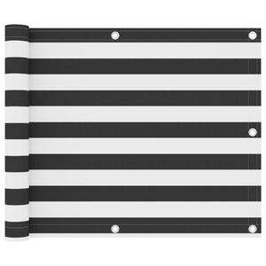 vidaXL Balkono pertvara, antracito/balta, 75x400cm, oksfordo audinys