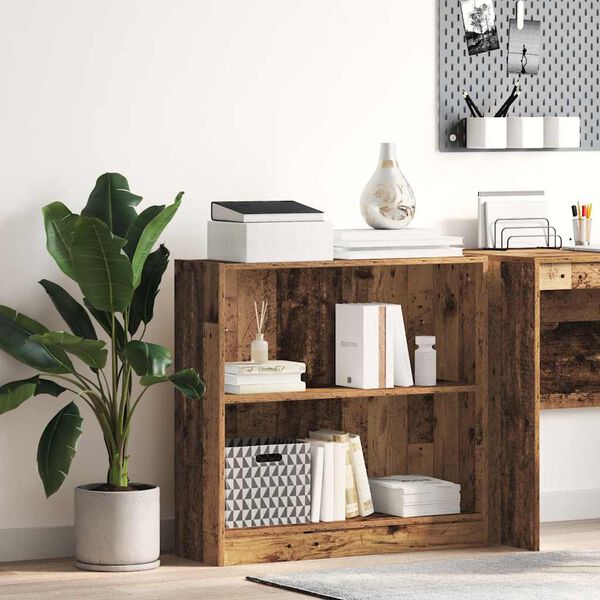 vidaXL Knygų spinta, sendintos medienos, 80x24x76cm, apdirbta mediena