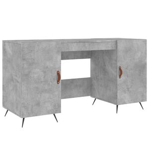 vidaXL Ra&scaron;omasis stalas, betono pilkas, 140x50x75cm, apdirbta mediena