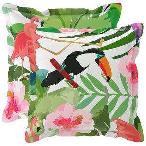 vidaXL Pagalvėlės užvalkalas 2 vnt. HOUTEN Įvairiaspalvis 30 x 30 cm