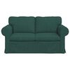 vidaXL Sofa Tamsiai žalia 215 x 82 x 80 cm audinys