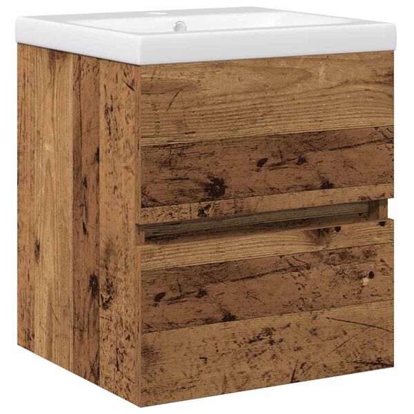 vidaXL Vonios kriauklės spinta Juodas ąžuolas 80 x 39 x 62 cm